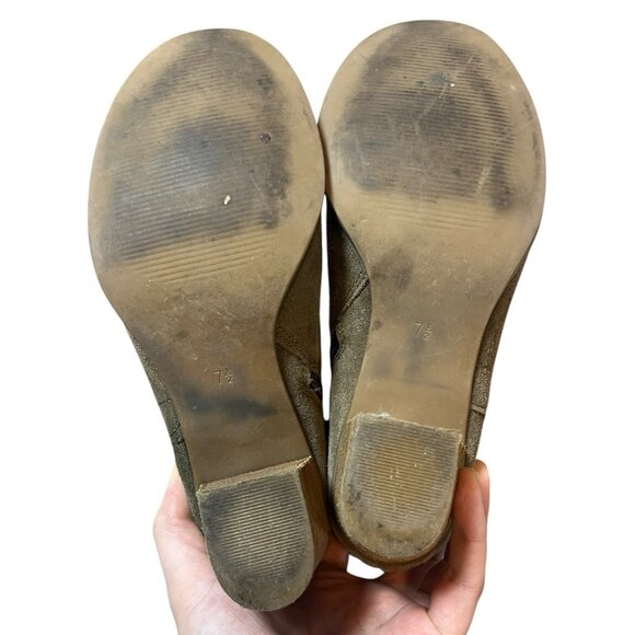 Women's Michael Shannon Blair Greenish Leather Suede Ankle Bootie Shoes size 7.5 - Picture 3 of 5